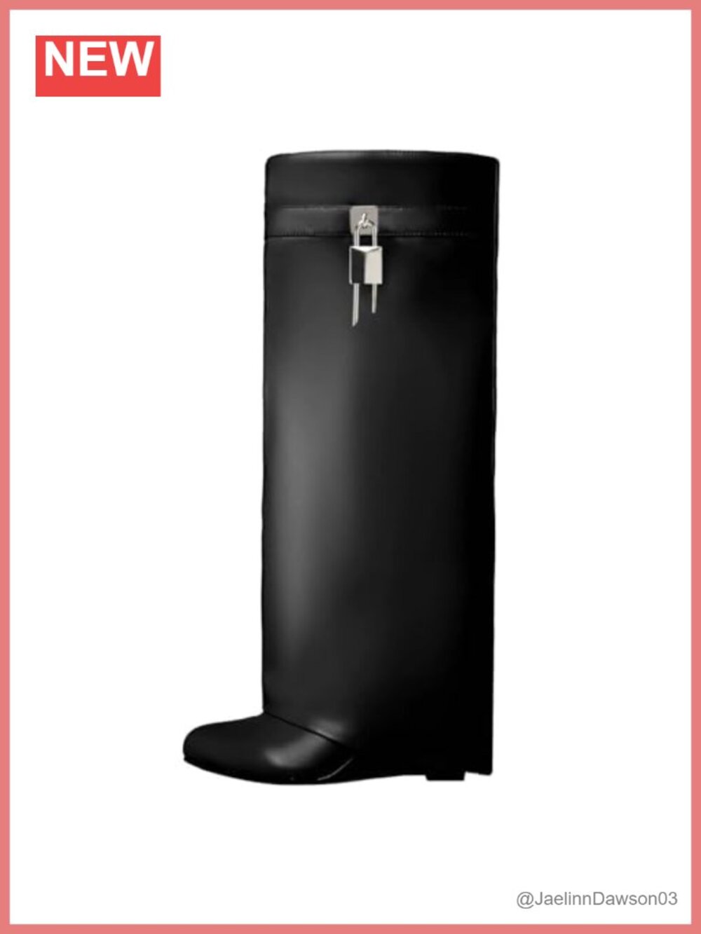 Faux Leather Fold Over Wedge Knee High Boots Pointed Toe Pull On